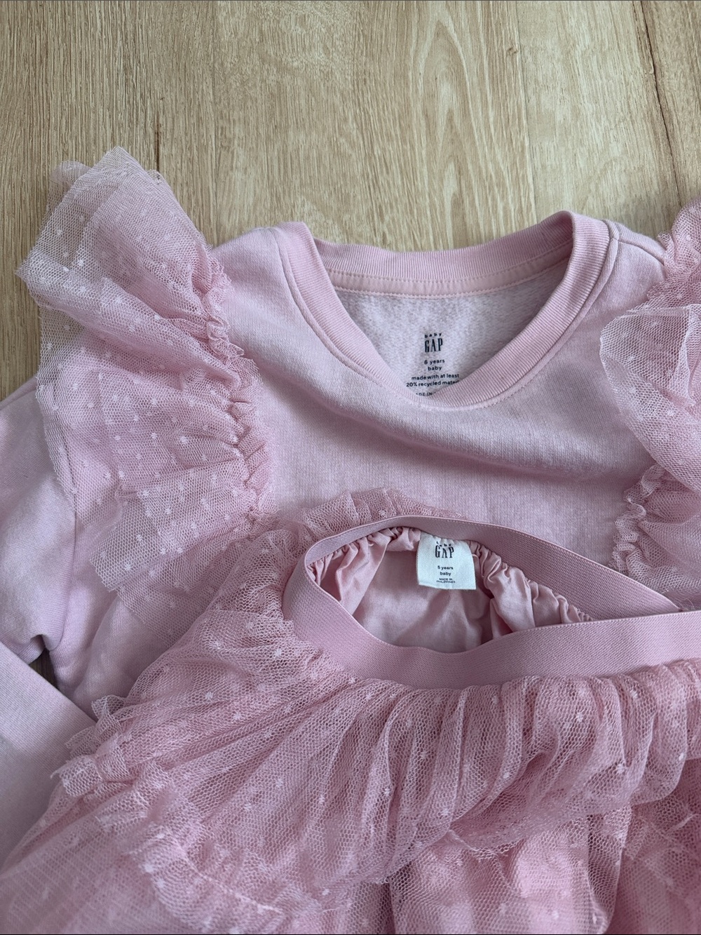 Gap Pink Tulle Ruffle set - Picture 2 of 2